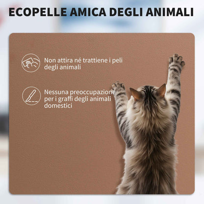 Reclining Faux Leather Office Chair with Footrest and Wheels, 65x67x111-119 cm, Brown