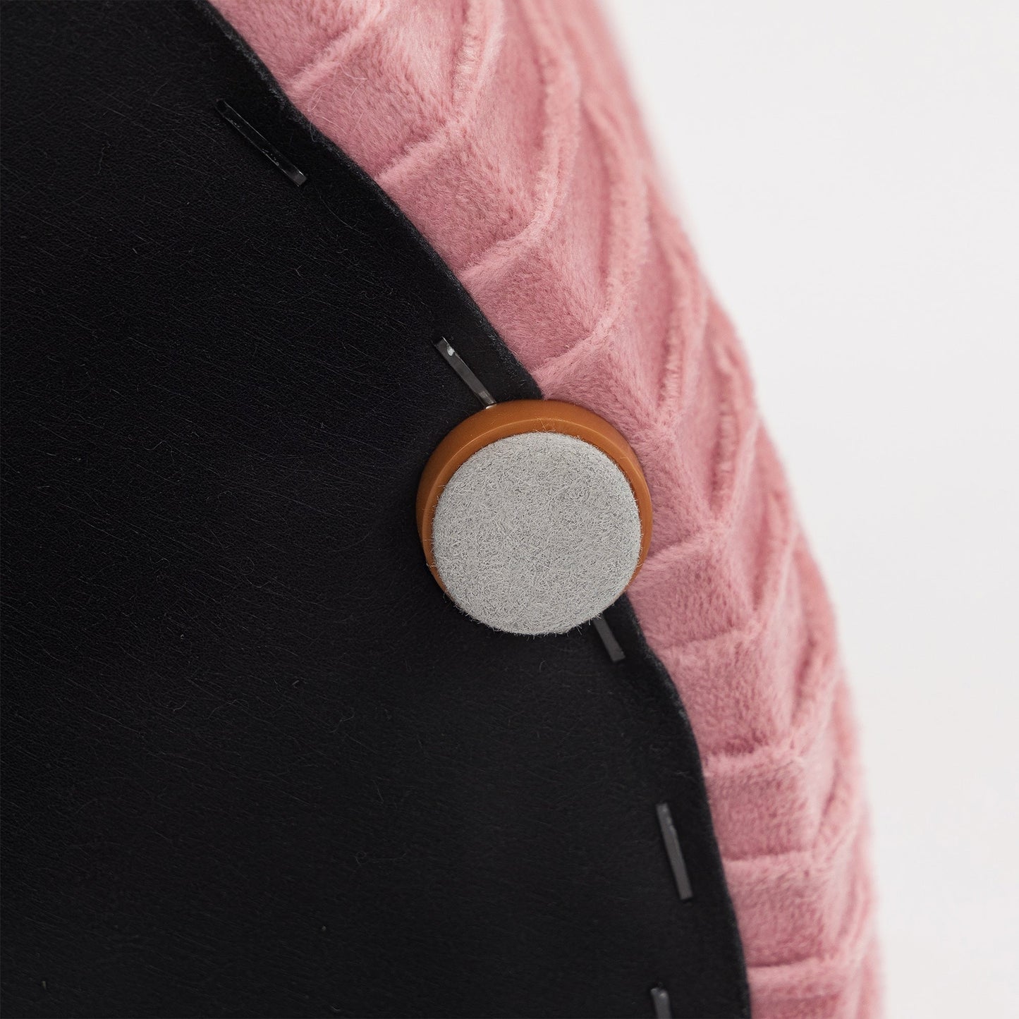 Set of 2 Round Stackable Upholstered Footstools with Velvet Upholstery, 34.8L Storage, Pink