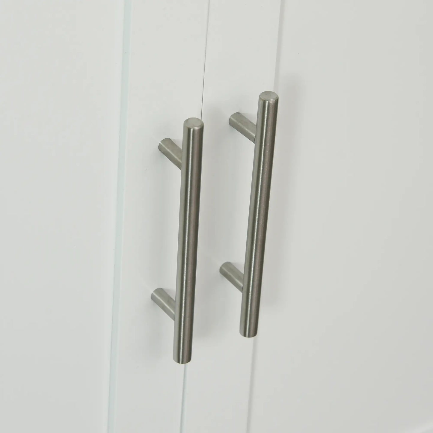 Space-Saving Trolley with Wheels, Solid Wood Kitchen Peninsula: 1 Drawer, 1 Cabinet, 3 Shelves and 4 Wheels, 107.5x48x89 cm