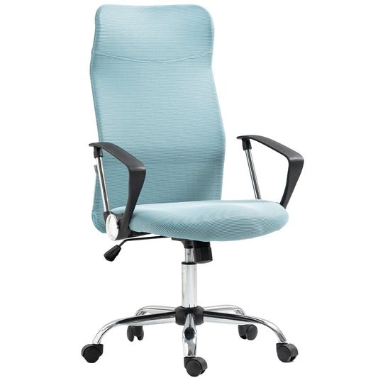 Ergonomic Swivel Office Chair, Adjustable Height and Mesh Backrest, 63x65x109-119 cm, Light Green