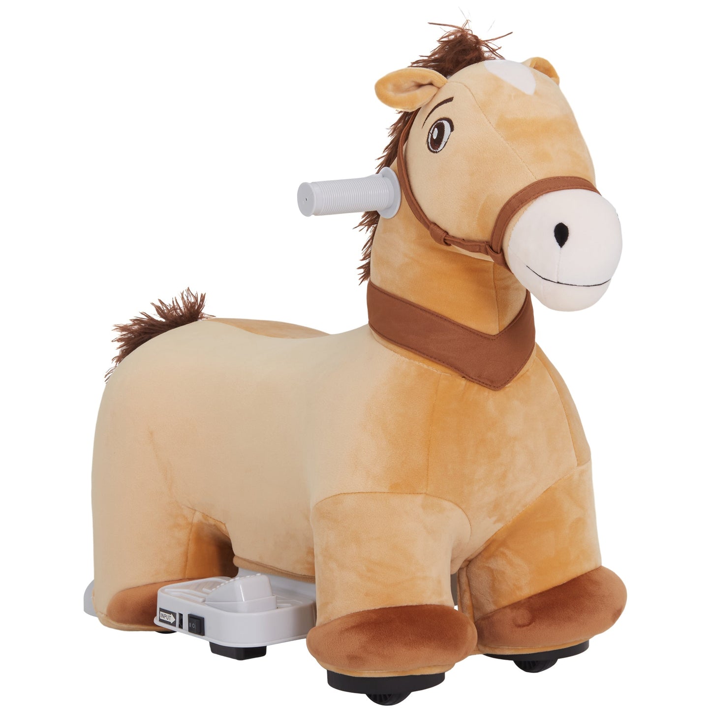 Electric Ride-on Horse 6V for Children from 18-36 Months with PU Wheels and Music, Brown