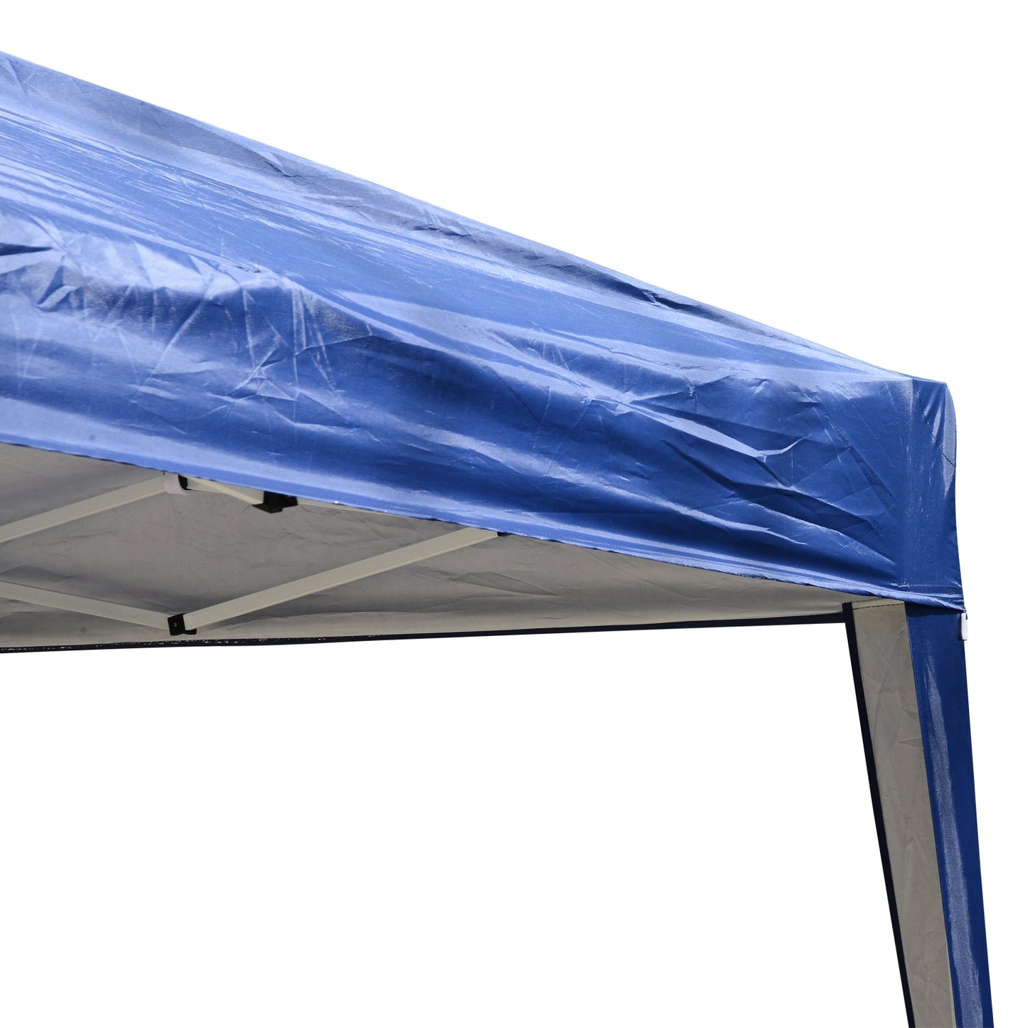 Gazebo Steel Frame Folding Oxford Fabric Covering Blue 3x3m
