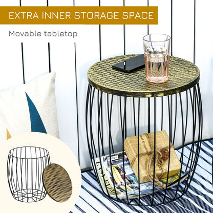 DONA | Outdoor Garden Set, 3 Stackable Balcony Tables, Industrial Style Garden Furniture in Black Metal