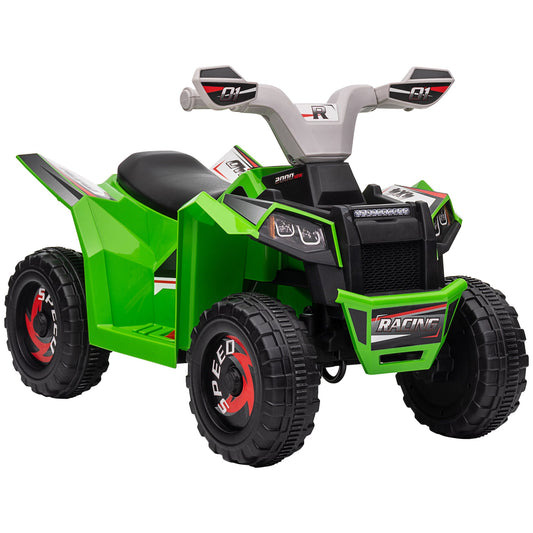 Quad for Children 18-36 Months in PP and Metal, Max Speed 2.5 km/h, 70x41.5x48.5 cm, Green Grey and Black