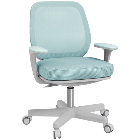 Ergonomic Height-Adjustable Office Chair with Breathable Backrest, 55x48x82.5-94.5 cm, Light Green