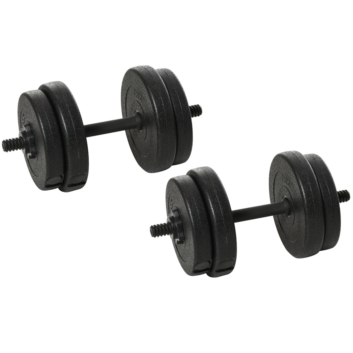 Gym Dumbbell 20KG Set (4x2.5kg, 4x2kg) with 8 Discs of 2kg, 2.5kg, Ø25mm, for Home Training