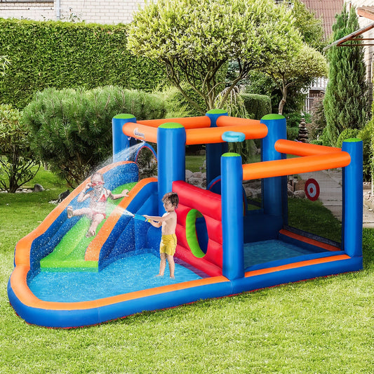 Inflatable Kids’ Castle with Slide, Trampoline & Pool