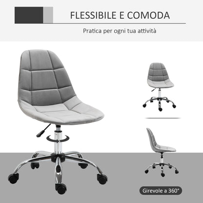 WINTERS | Grey Swivel Chair for Bedroom or Office - Ergonomic Chair