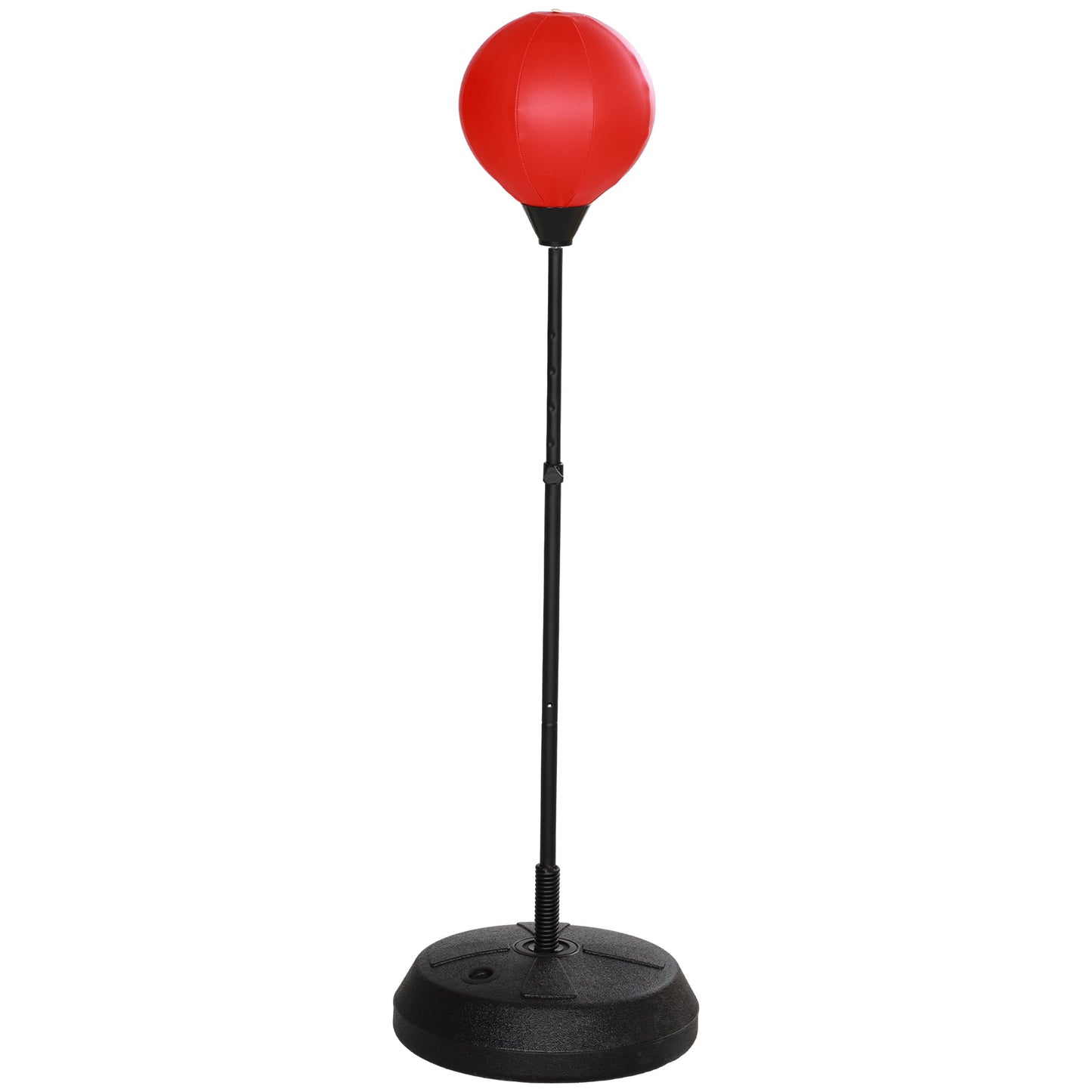 Floor Punching Ball for Kids 5-10 Years Old with Gloves and Adjustable Height, Red