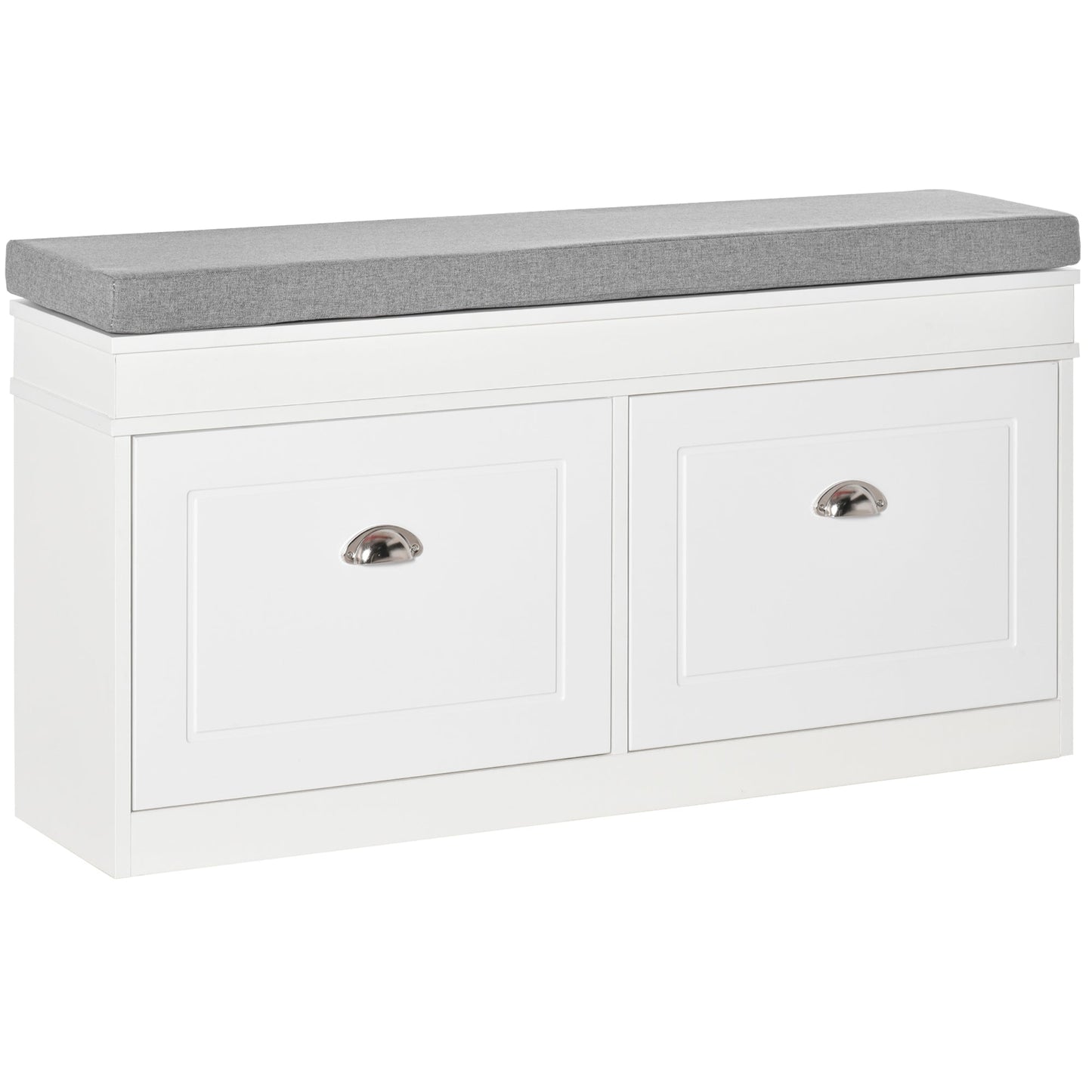 Belga Scarpage Wooden Wooden Wooden, 2 drawers and adjustable shelf 104x24x55cm, White