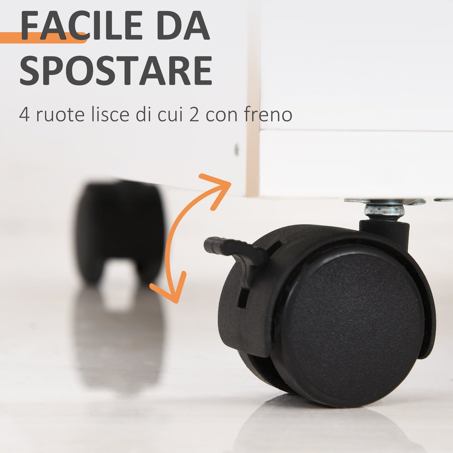 wooden office chest of office with 2 keys, drawer, locker and 4 wheels