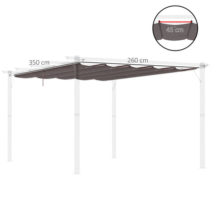 Pergola Gazebo Cover 4x3 m Breathable Polyester Coffee with 10 Drainage Holes (COVER ONLY)