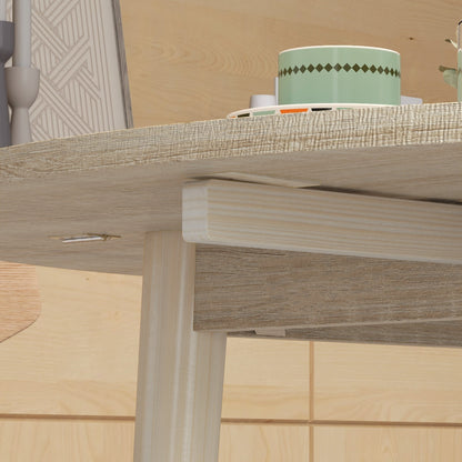 Modern Folding Drop-Leaf Table for Kitchen and Living Room, Chipboard, Ø89x73.5 cm