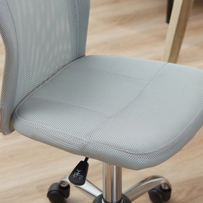 Ergonomic Mesh Office Chair with Armrests, Adjustable Height and 5 Wheels, Grey
