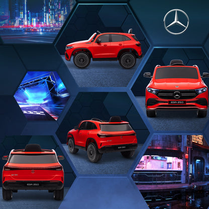 Electric Ride-On Car for Kids 3-8 Years with Remote Control, Headlights and Horn, Red and Black