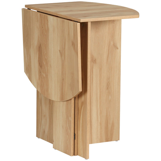 Space-Saving Folding Wooden Dining Table, 90x60x74cm, Oak
