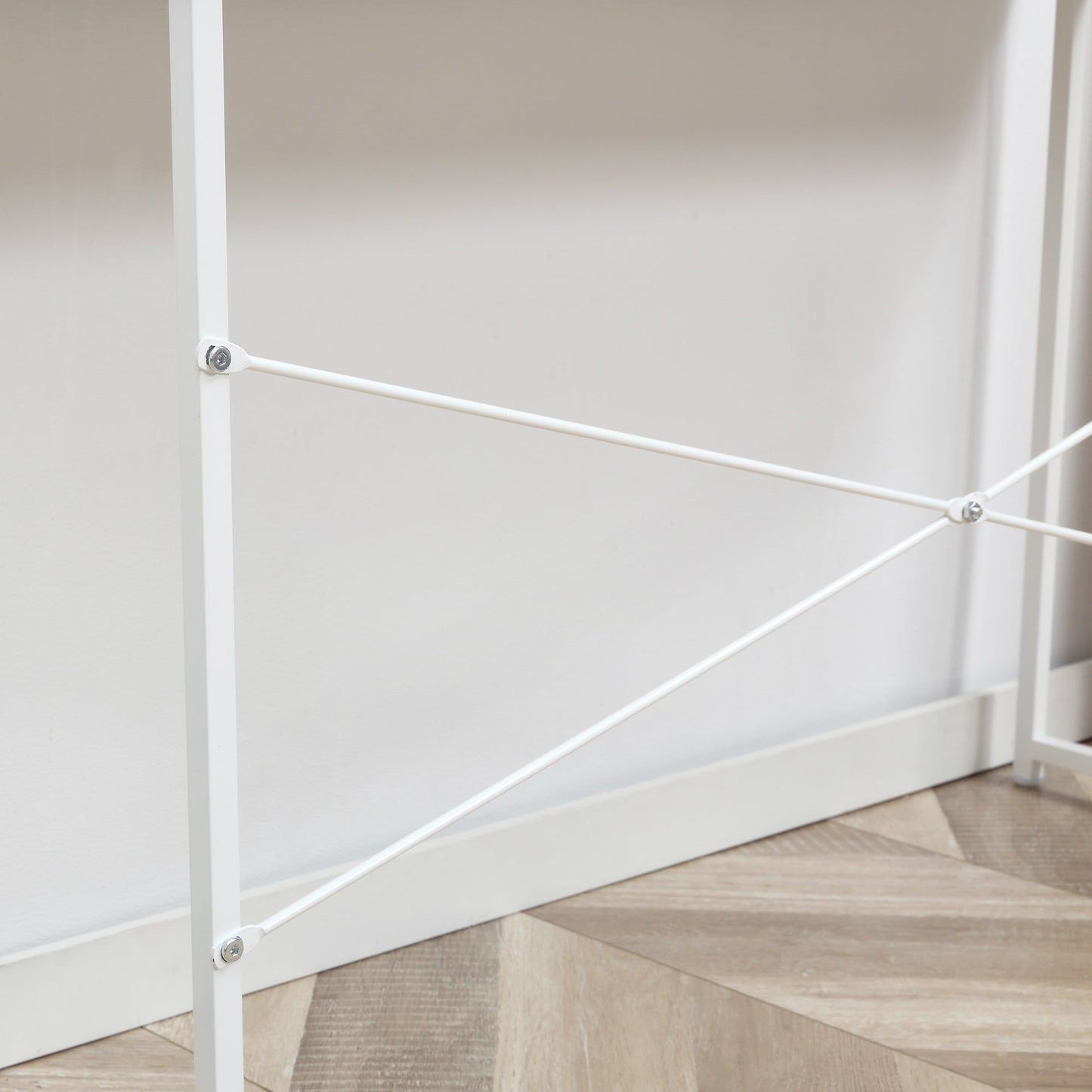 Modern Console Table for Entryway and Living Room with 2 Metal Drawers 100x30x75cm - White