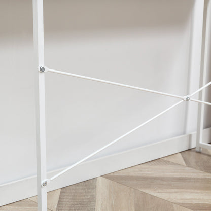 Modern Console Table for Entryway and Living Room with 2 Metal Drawers 100x30x75cm - White