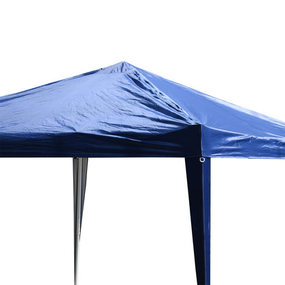 Gazebo Steel Frame Folding Oxford Fabric Covering Blue 3x3m