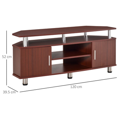Mobile Classic Tv Living Room Door with 2 shelves, Marrone 120x39.5x52cm