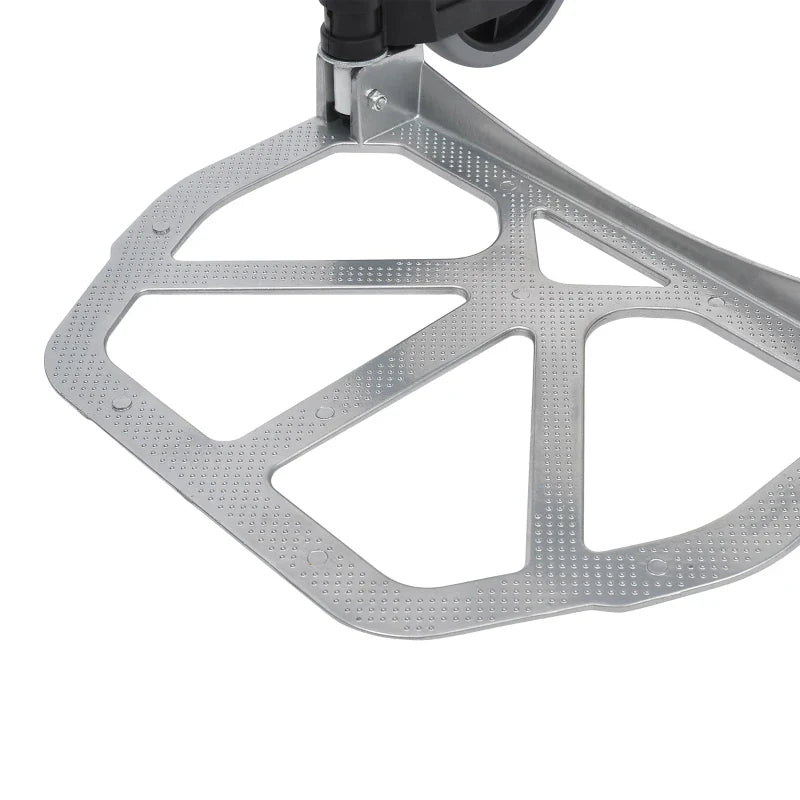 Folding Luggage Cart Max 70kg with Telescopic Handles and Adjustable Height, 41x38.5x100 cm, Silver