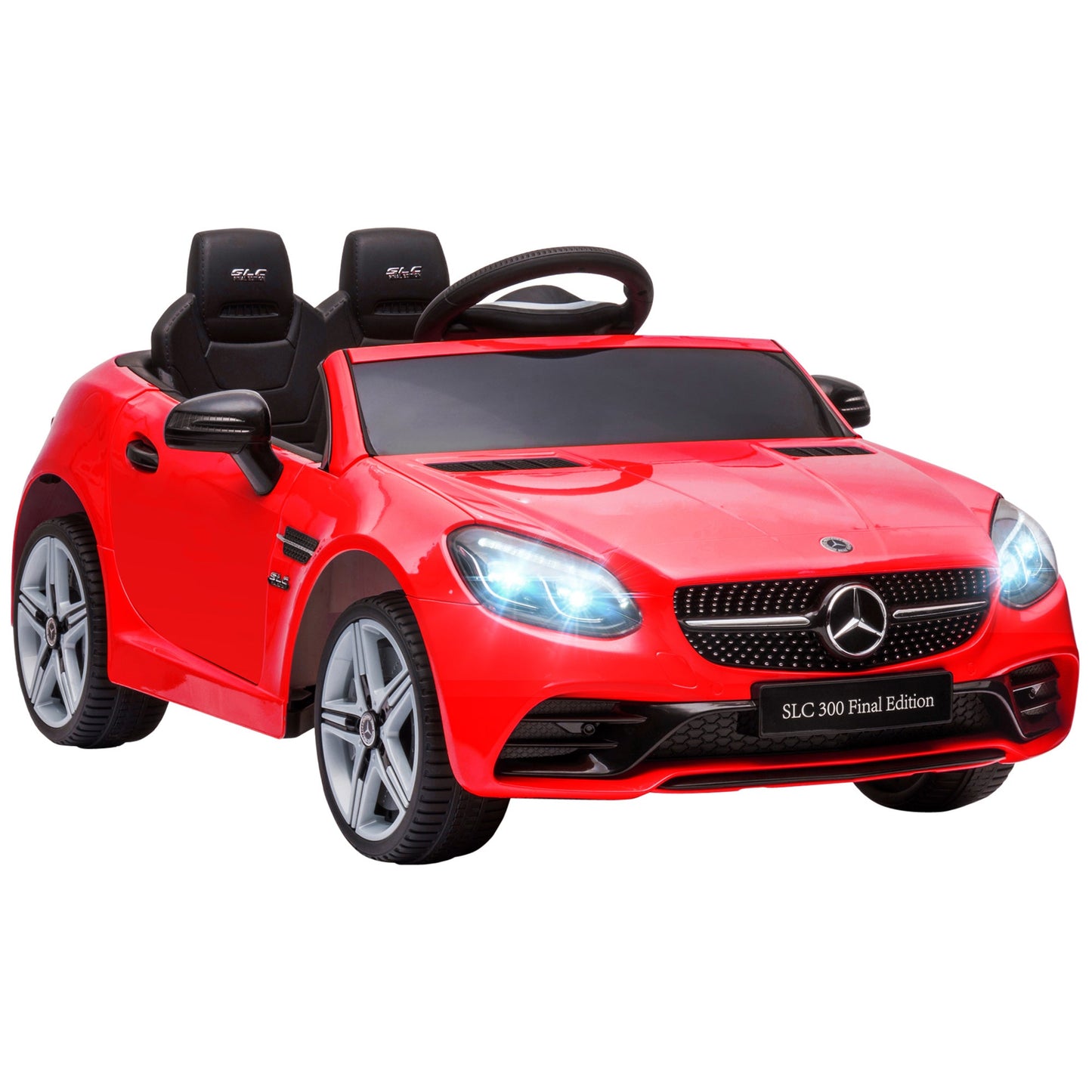 Electric Car for Children Licensed Mercedes SLC 300 with Remote Control, in PP and Metal, 107x62.5x44 cm, Red