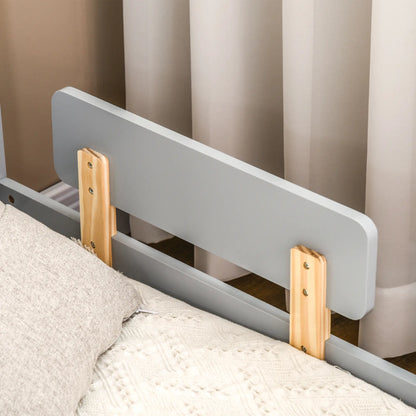 Children's Bed 3-6 Years with Stars and Moon Patterns in MDF Panels and Chipboard, 143x76x49 cm
