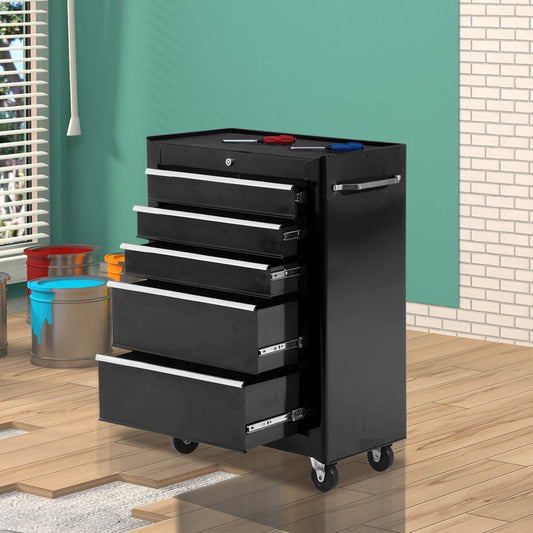 Black Multi-Use Garage Trolley | Board of Utensils For Mechanics | 61.5x33x85cm