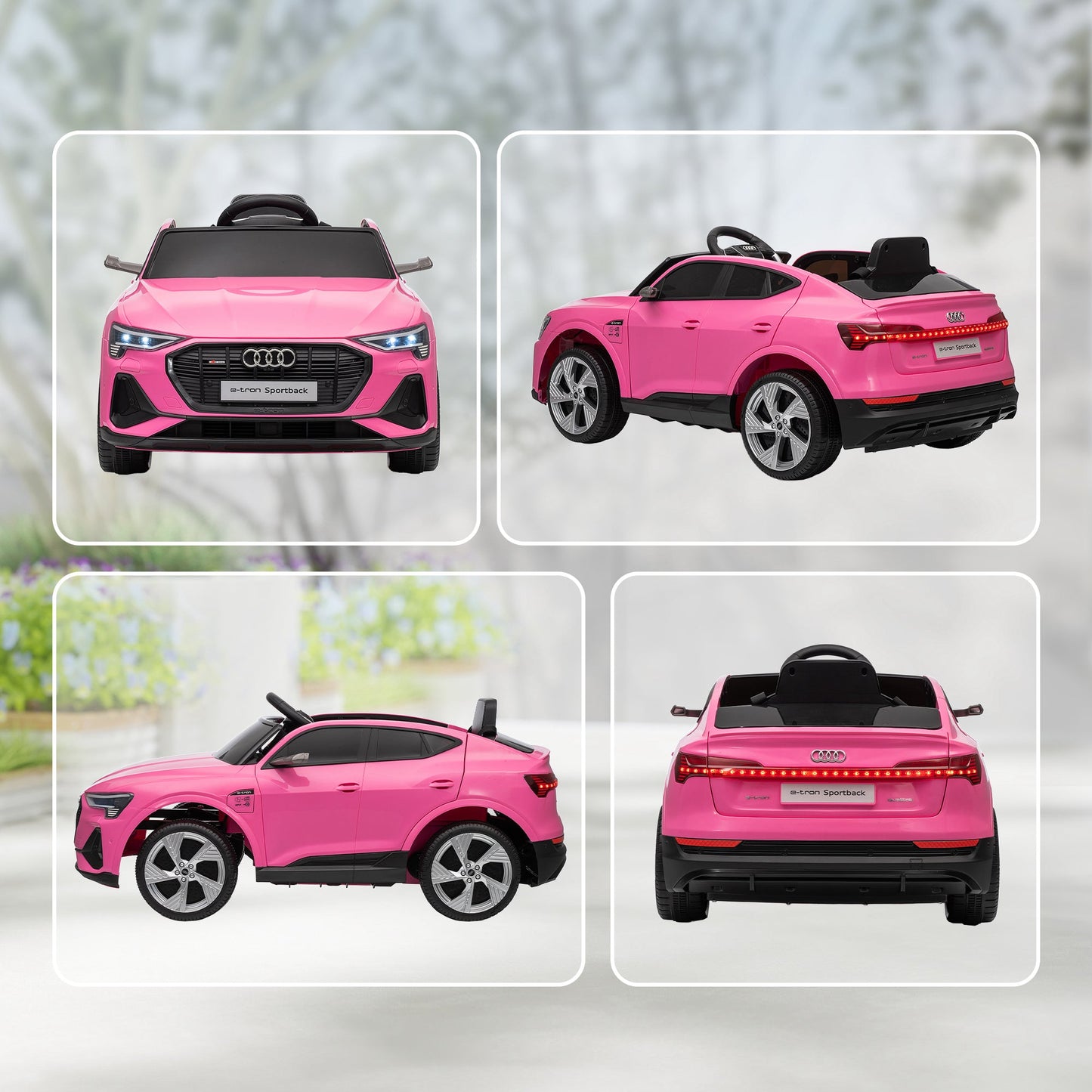 12V Electric Ride-On Toy Car with Remote Control, 3-8km/h Speed, Lights and Music, Ages 3-5 Years, Pink
