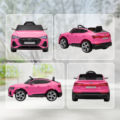 12V Electric Ride-On Toy Car with Remote Control, 3-8km/h Speed, Lights and Music, Ages 3-5 Years, Pink