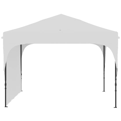3x3 m Garden Gazebo with Adjustable Height on 3 Levels, in Polyester and Steel, White