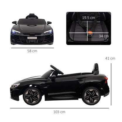 Electric Ride-On Car for Children 5 Years with Audi License, Remote Control and Music, Black
