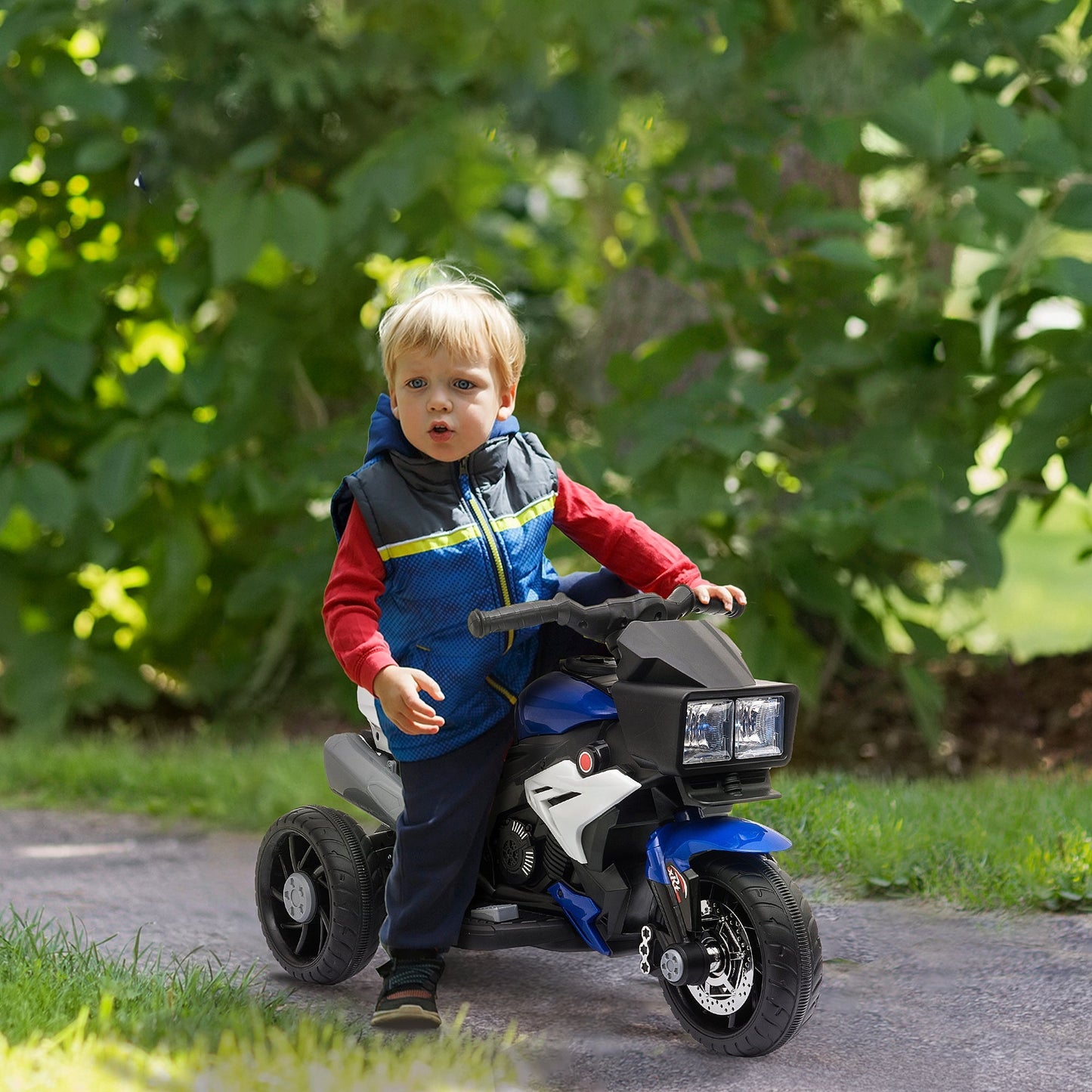 electric motorcycle for children 3-5 years 6v battery - Black blue