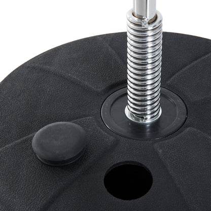 Height Adjustable Floor Punching Ball with Boxing Gloves and Fillable Base, 43x43x126-144 cm, Red