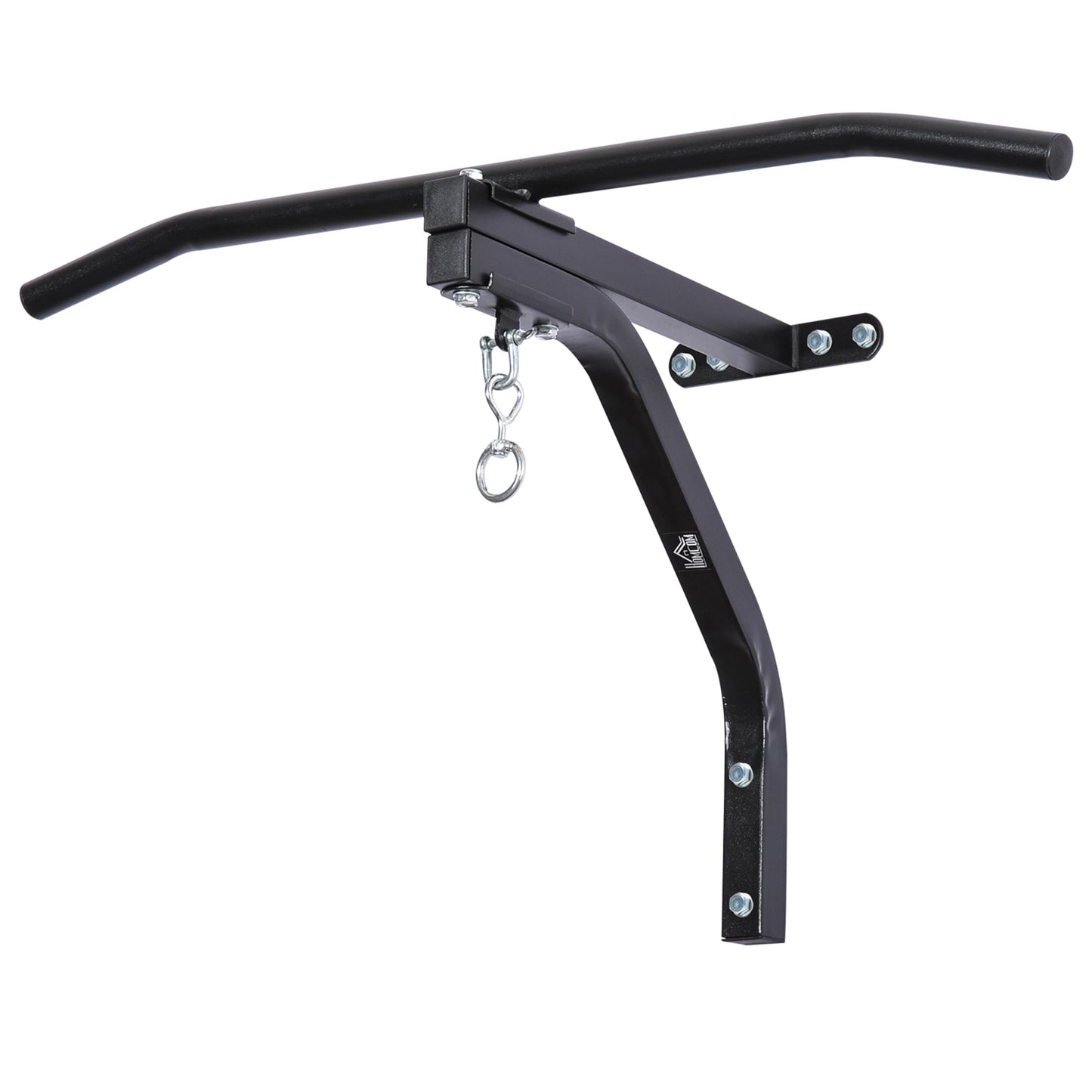 Punching Bag Stand Bracket with Pull Up Bar, 93x47x51cm, Black