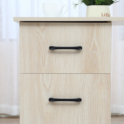 Modern PC Desk per room with 3 drawers and 3 wooden shelves for home and office 120x49x72cm