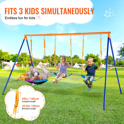 600lbs 3-seat swing set saucer seat
