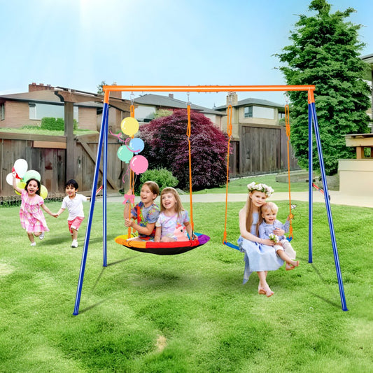 440lbs 2-seat a-frame swing set main image