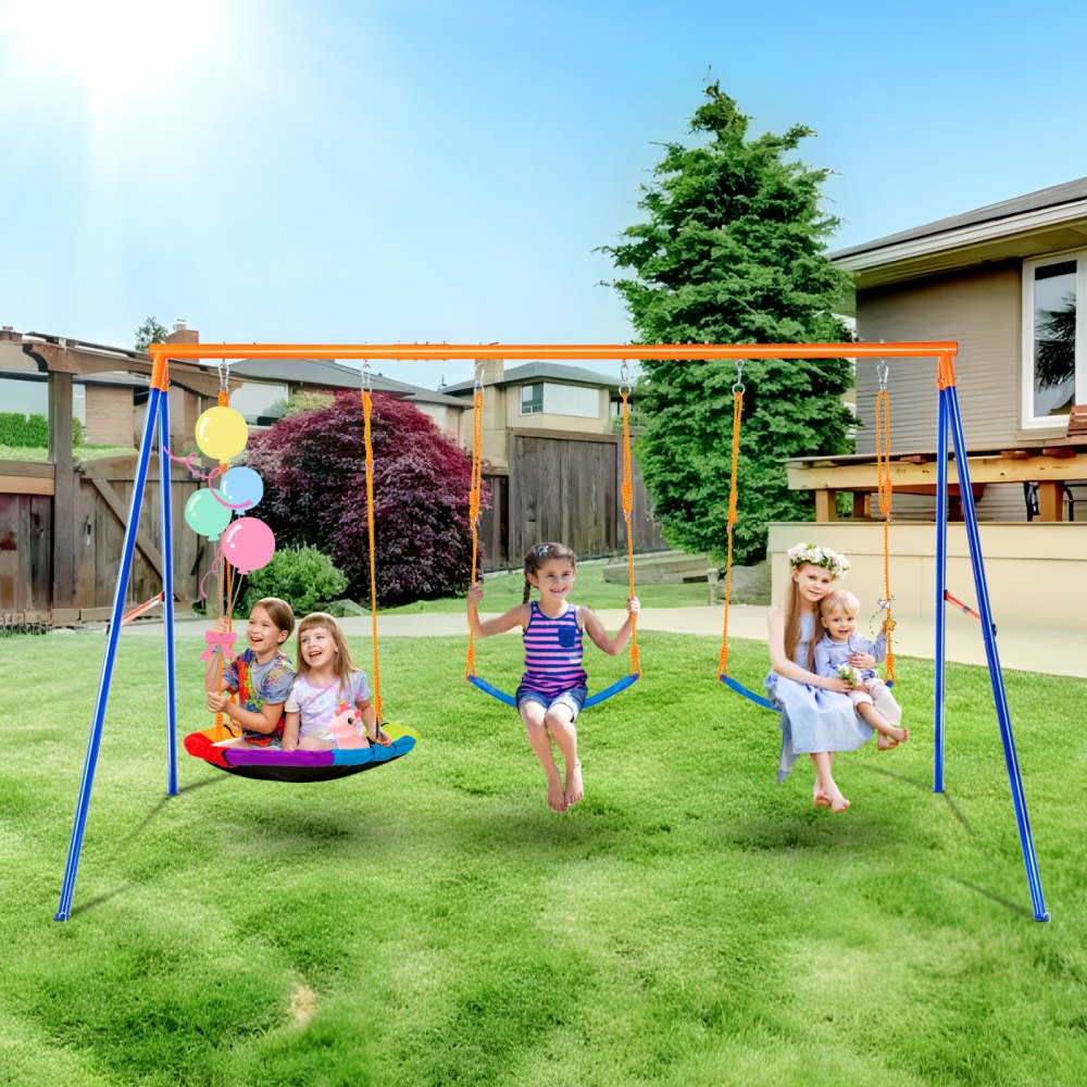 600lbs 3-seat a-frame swing set main image