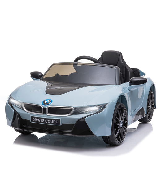 Electric Ride-On Car for Children 3-8 Years Licensed BMW I8 Coupe with Remote Control and 2 Doors, 115x72. 5x46 cm, Blue