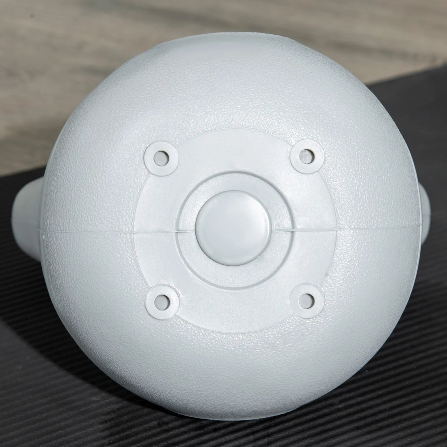 Kettlebell 8kg in PU and Sand with Flat Base and Handle for Deadlifts, Squats and Lifts, 20x14x24 cm, Orange