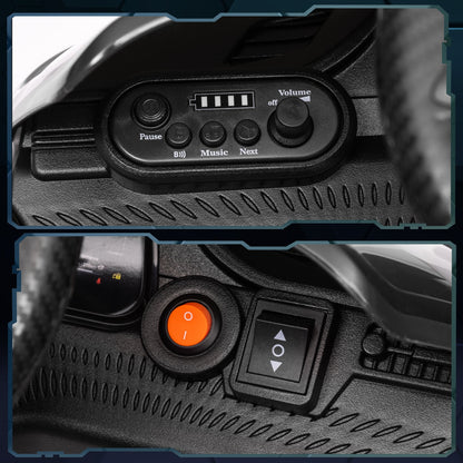 12V Maserati Gran Turismo Folgore Children's Car with Remote Control, Age 3-5 Years, White