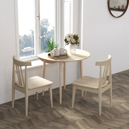 Modern Folding Drop-Leaf Table for Kitchen and Living Room, Chipboard, Ø89x73.5 cm