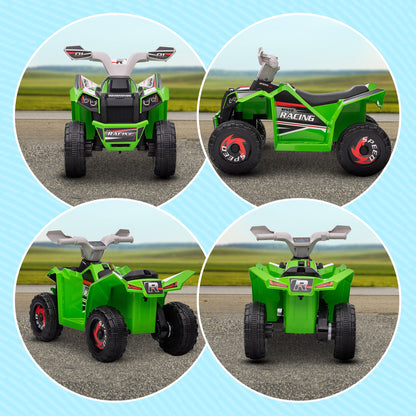 Quad for Children 18-36 Months in PP and Metal, Max Speed 2.5 km/h, 70x41.5x48.5 cm, Green Grey and Black