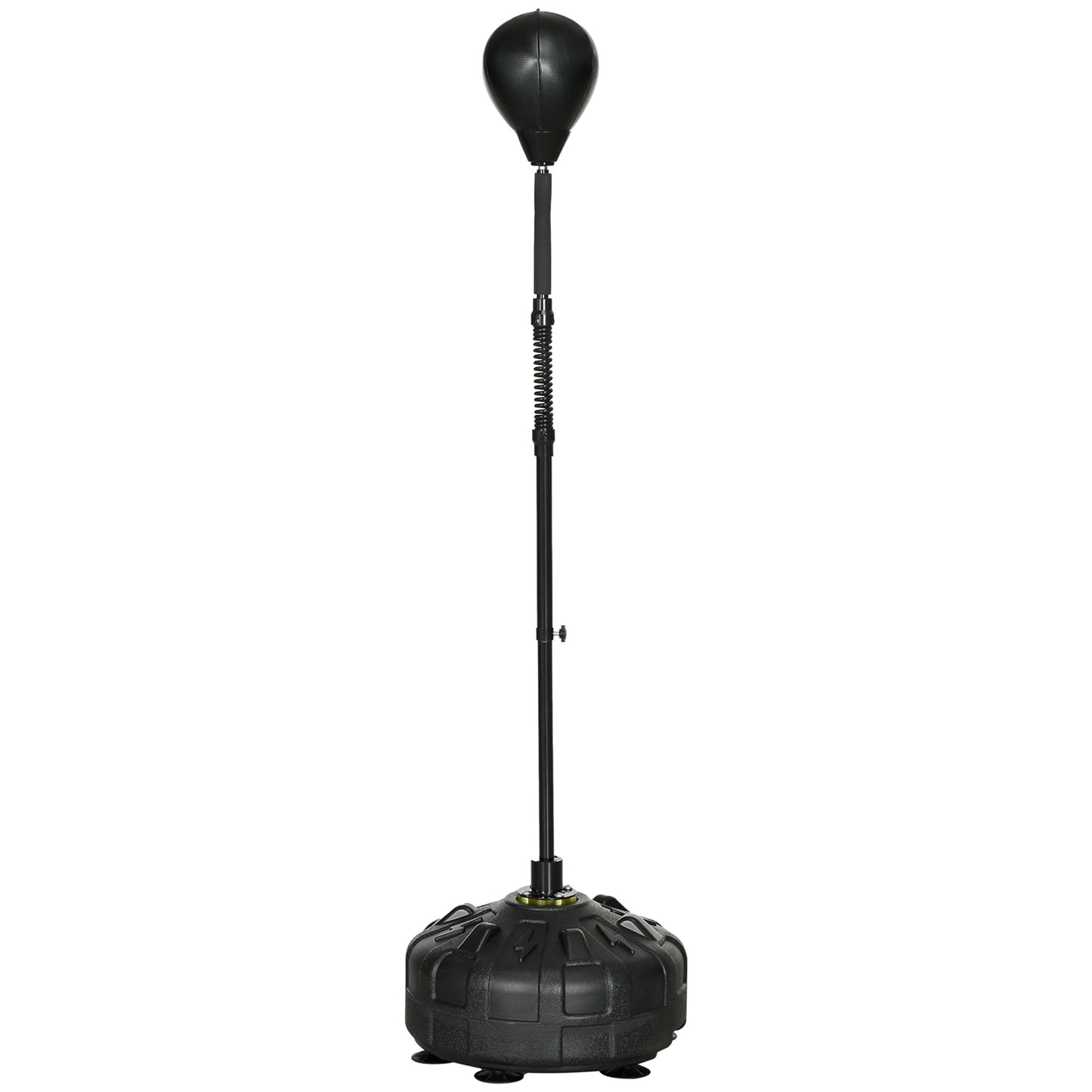 Floor Punching Ball with Fillable Base and Suction Cups, Adjustable Height from 145-180 cm, Black