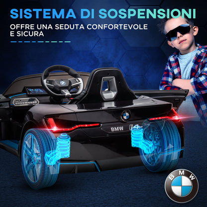 BMW - Electric Car for Children 3-6 Years with BMW License with Remote Control, Box and Headlights, 115x67x45 cm, Black
