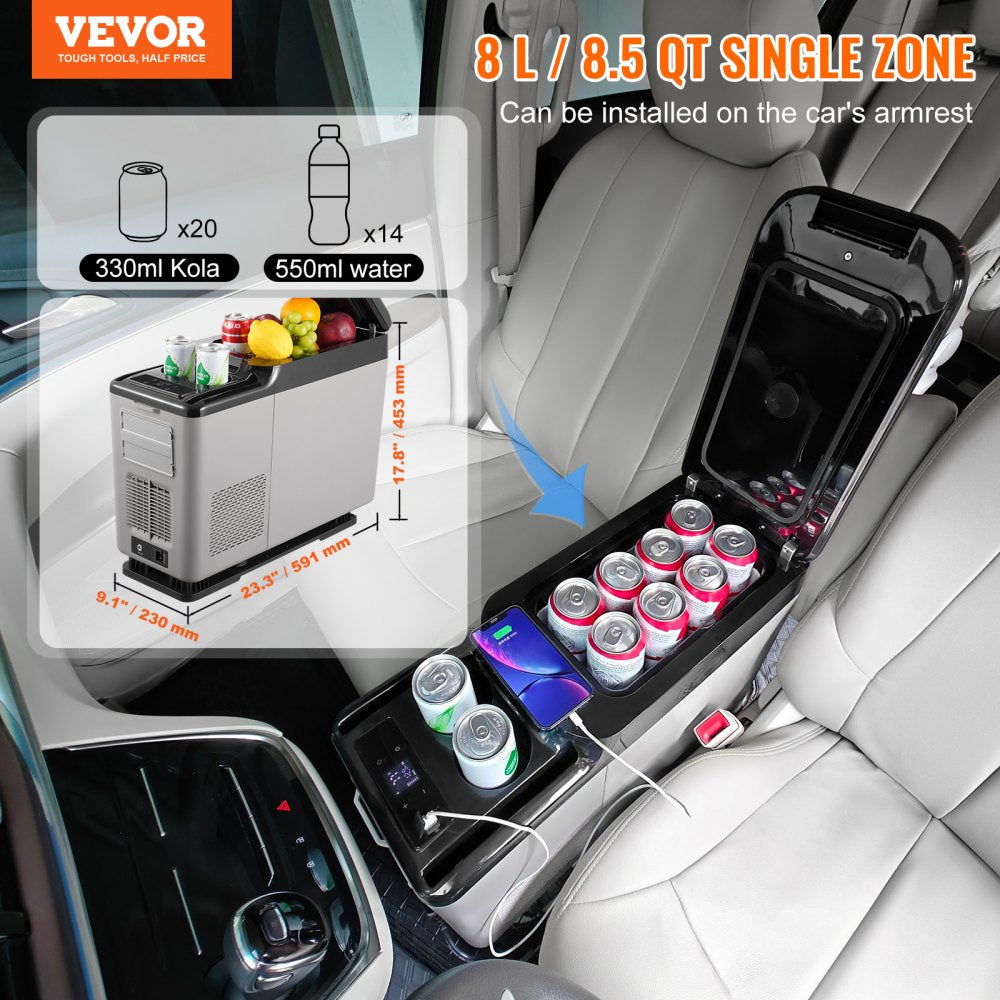 15L armrest fridge side view
