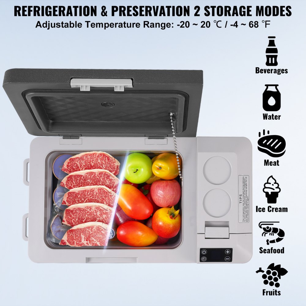 25L single zone fridge open lid