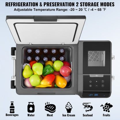 35L ice maker fridge open lid