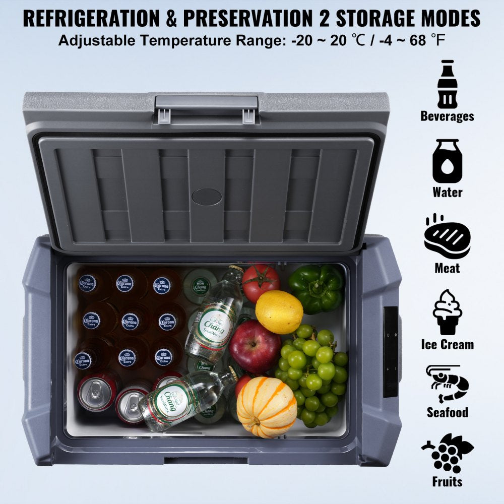 37L single zone LED fridge open lid